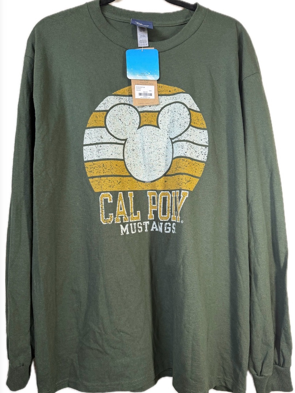 Disney Forest Green T‑Shirt with yellow White Graphic size Large